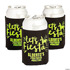 Personalized Premium Let's Fiesta Neoprene Can Coolers