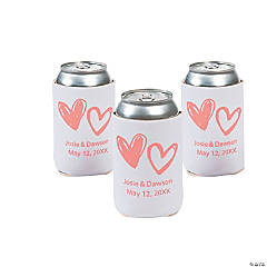 Personalized Premium Neoprene Hearts Can Covers