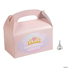Personalized Princess Party Favor Boxes - 12 Pc.