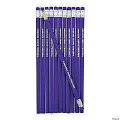 Personalized Purple Pencils - 24 Pc.