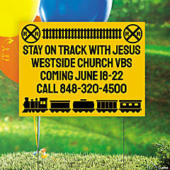 Personalized Railroad VBS Yard Sign