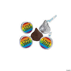 Personalized Rainbow Hershey’s® Kisses® Stickers – 60 Pc.
