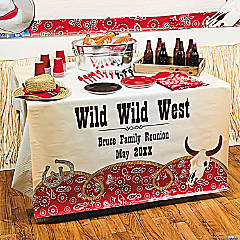 Personalized Red Bandana Table Runner