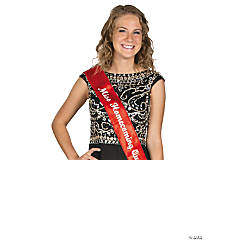 Personalized Red Open Text Sash