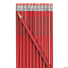 Personalized Red Pencils - 24 Pc.