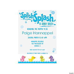 Personalized Rubber Ducky Baby Shower Invitations - 25 Pc.