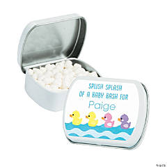 Personalized Rubber Ducky Baby Shower Mint Tins