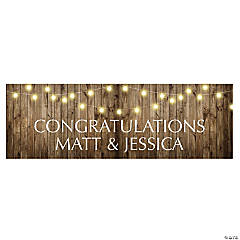Personalized Rustic Wedding Banner - Large
