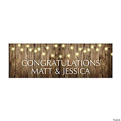 Personalized Rustic Wedding Banner - Small