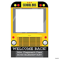 Personalized School Bus Photo Booth Frame