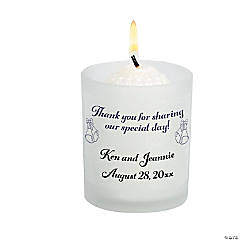 Personalized Share Our Day Wedding Votive Candle Holders - 12 Pc.