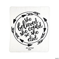 Personalized She Believed Graduation Throw Blanket