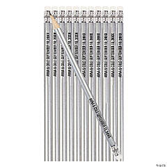 Personalized Silver Pencils - 24 Pc.