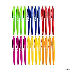 Personalized Solid Color Retractable Pen Assortment - 24 Pc.