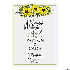 Personalized Sunflower Wedding Welcome Sign