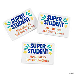 Personalized Super Student Motivational Incentive Erasers