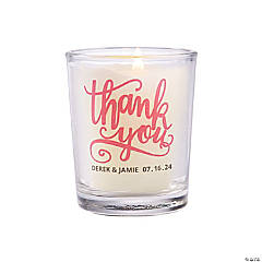 Personalized Thank You Votive Candle Holders