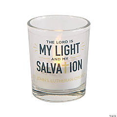 Personalized The Lord Is My Light Votive Candle Holders - 12 Pc.