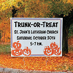 Personalized Trunk-or-Treat Yard Sign