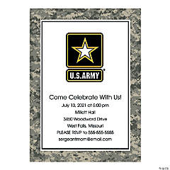Personalized U.S. Army<sup>®</sup> Invitations - 10 Pc.