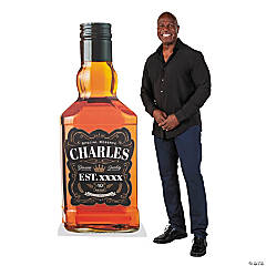 Personalized Vintage Aged to Perfection Whiskey Bottle Cardboard Cutout Stand-Up