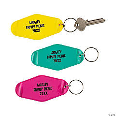 Personalized Vintage Hotel Keychains - 48 Pc.