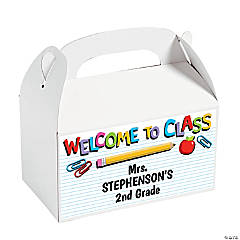 Personalized Welcome to the Classroom Treat Boxes - 12 Pc.