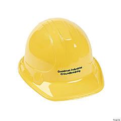 Personalized Yellow Construction Hats - 12 Pc.