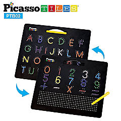 PicassoTiles - Large 12x10 Magnetic Drawing Board w/ 748 Beads PTB01