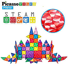 PicassoTiles Double-Sided Magnetic Drawing Board 12x10 Upper Lower