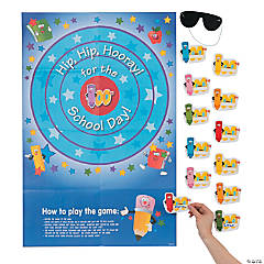 Pin the 100th Day of School on the Target Party Game