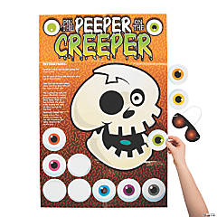 Pin the Eye on the Skeleton Halloween Party Game