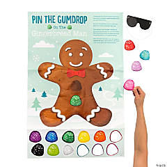Pin the Gumdrop on the Gingerbread Man Game