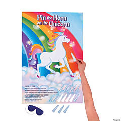 Pin the Horn on the Unicorn Party Game