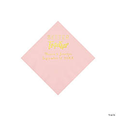 Pink Better Together Personalized Napkins with Gold Foil - Beverage