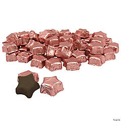 Pink Foil-Wrapped Chocolate Stars - 57 Pc.