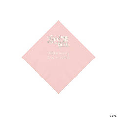 Pink God Gave Me You Personalized Napkins with Silver Foil - Beverage