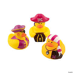 Pink Pirate Rubber Ducks - 12 Pc.
