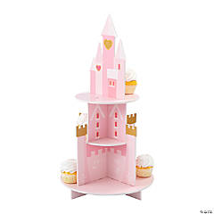 Pink Princess Party Castle Treat Stand