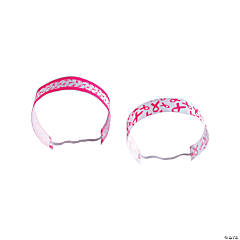 Pink Ribbon Headbands - 6 Pc.