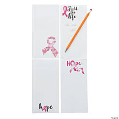 Pink Ribbon Magnetic Notepad - 12 Pc.
