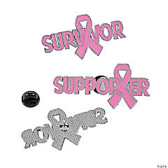 Pink Ribbon Survivor/Supporter Enamel Pins