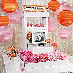 Pink Spring Wedding Candy Buffet Idea