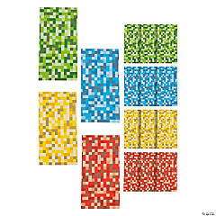 Pixel Pattern Paper Treat Bags - 12 Pc.