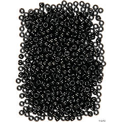 Plastic 1/2 Lb. of Black Pony Beads