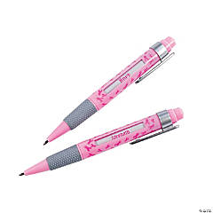 Plastic Breast Cancer Awareness Message Pens