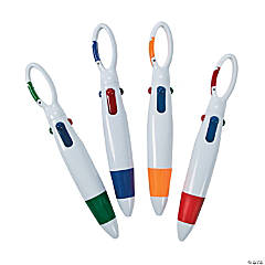 Plastic Carabiner Shuttle Pens