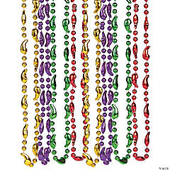 Plastic Chili Pepper Beaded Necklaces