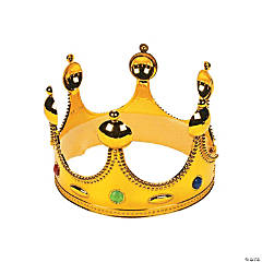 Plastic Gold Jeweled Crown