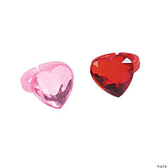 Plastic Heart Rings